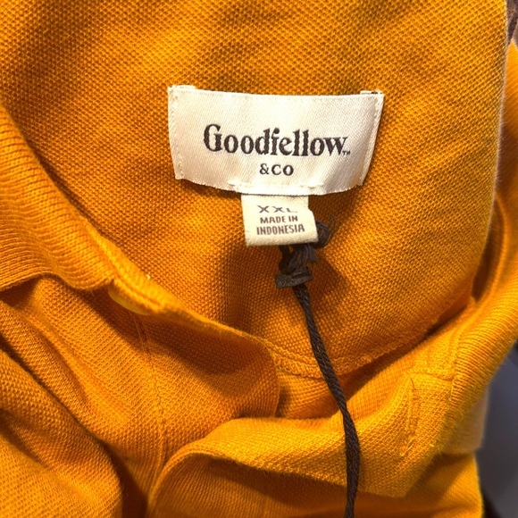 Mens Target Goodfellow & Co Gold Collared Long Sleeve Polo Shirt XXL NEW NWT - Picture 4 of 5